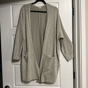 Gray Striped Cardigan